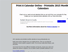 Tablet Screenshot of printacalendar.com